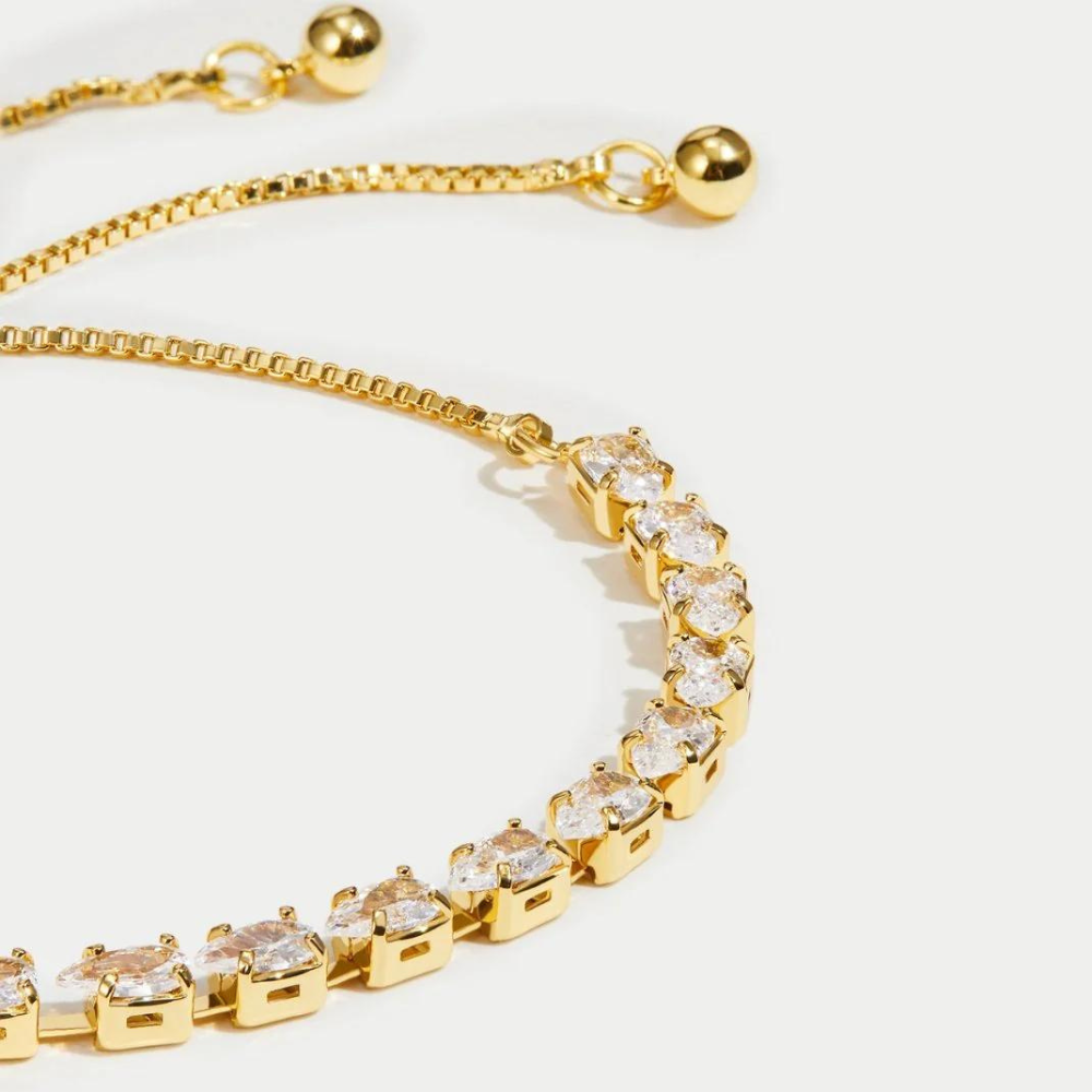 Individuell einstellbares Armband mit glitzernden Akzenten
