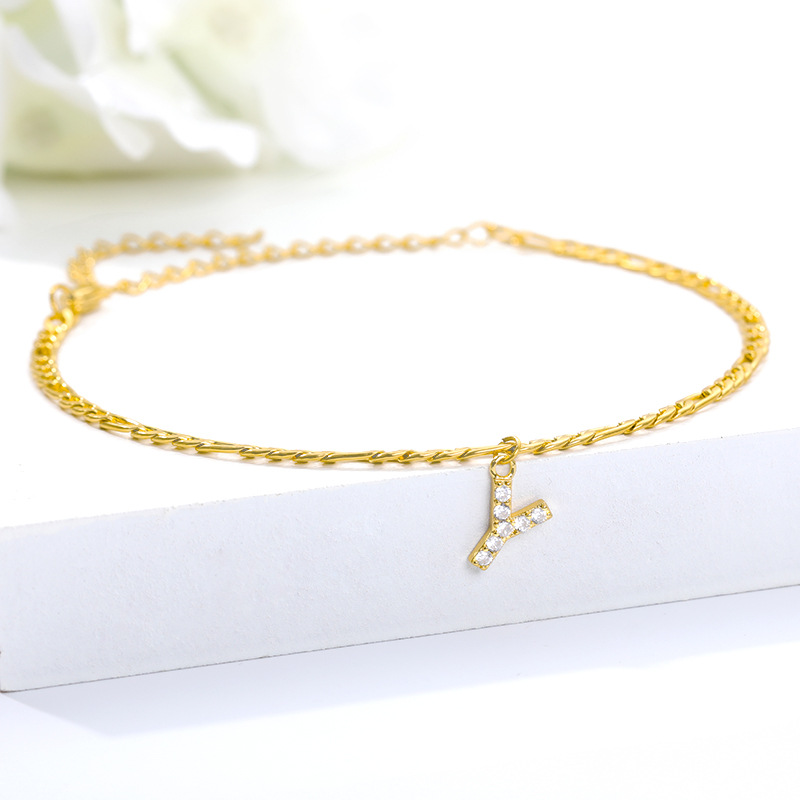 Knöchelarmband mit Initialen - Armband für deinen Knöchel