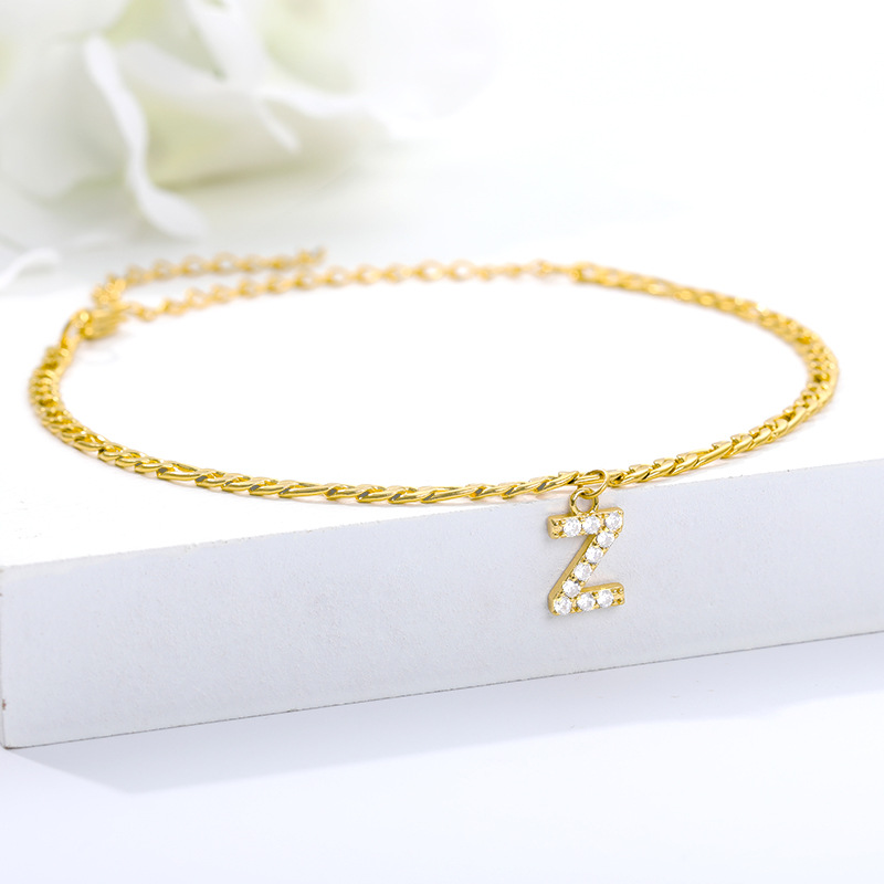 Knöchelarmband mit Initialen - Armband für deinen Knöchel