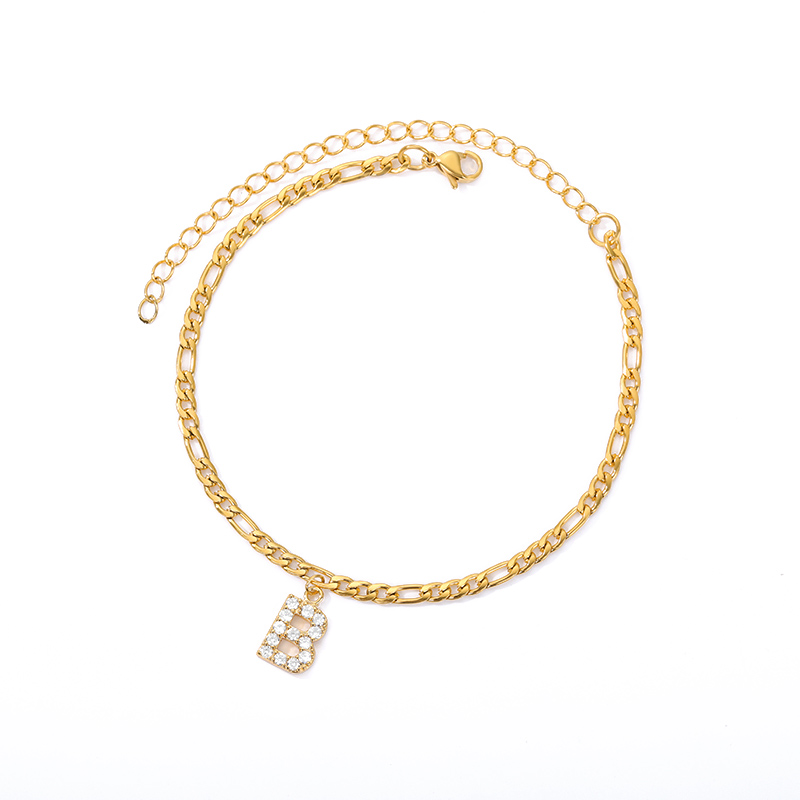 Knöchelarmband mit Initialen - Armband für deinen Knöchel