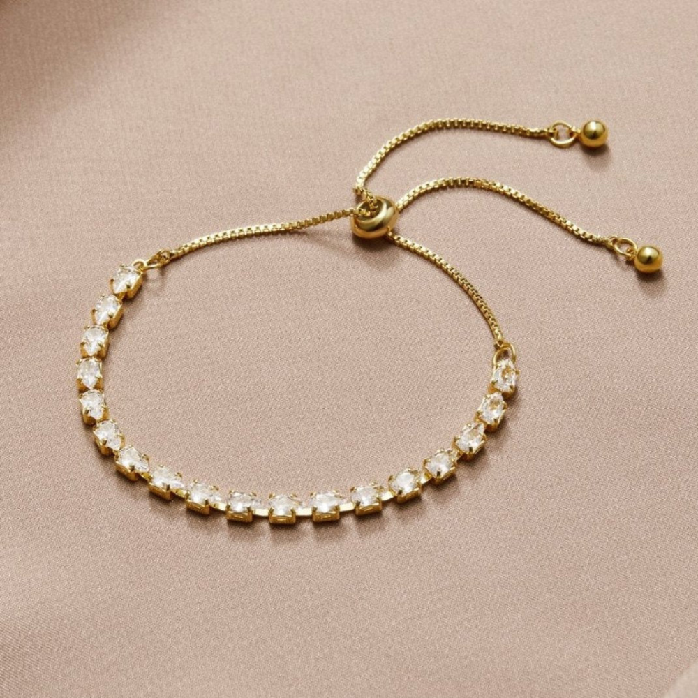 Individuell einstellbares Armband mit glitzernden Akzenten