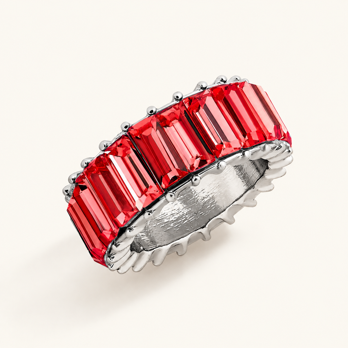 Naya – Moderner geometrischer Ring aus buntem Metall