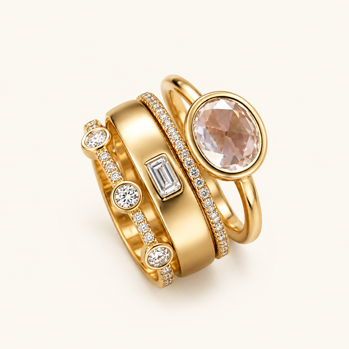 Sylvie – Vintage-Ring-Set