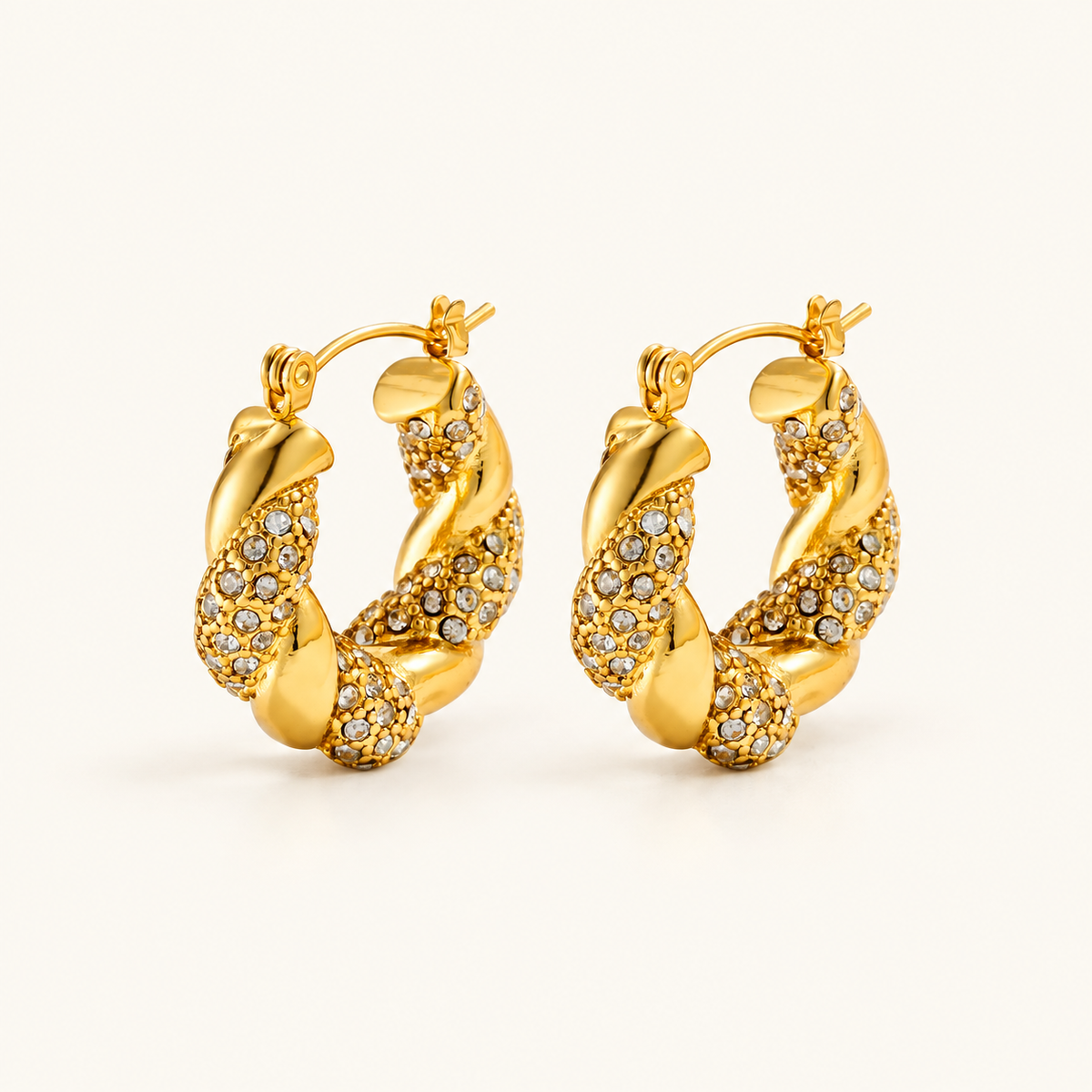 Alix – U-Twist-Ohrringe in Gold