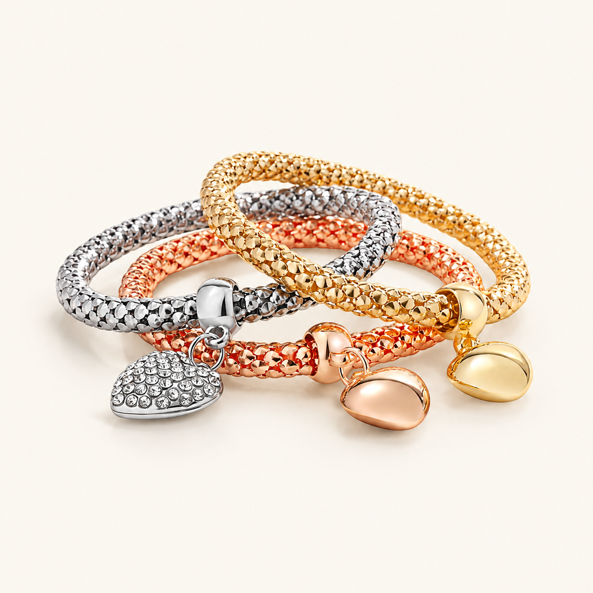 Aria – Metallarmband mit stabilen Herzen