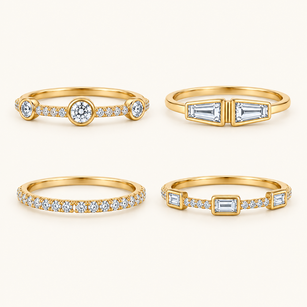 Shuvee – Set von Vintage-Ringen