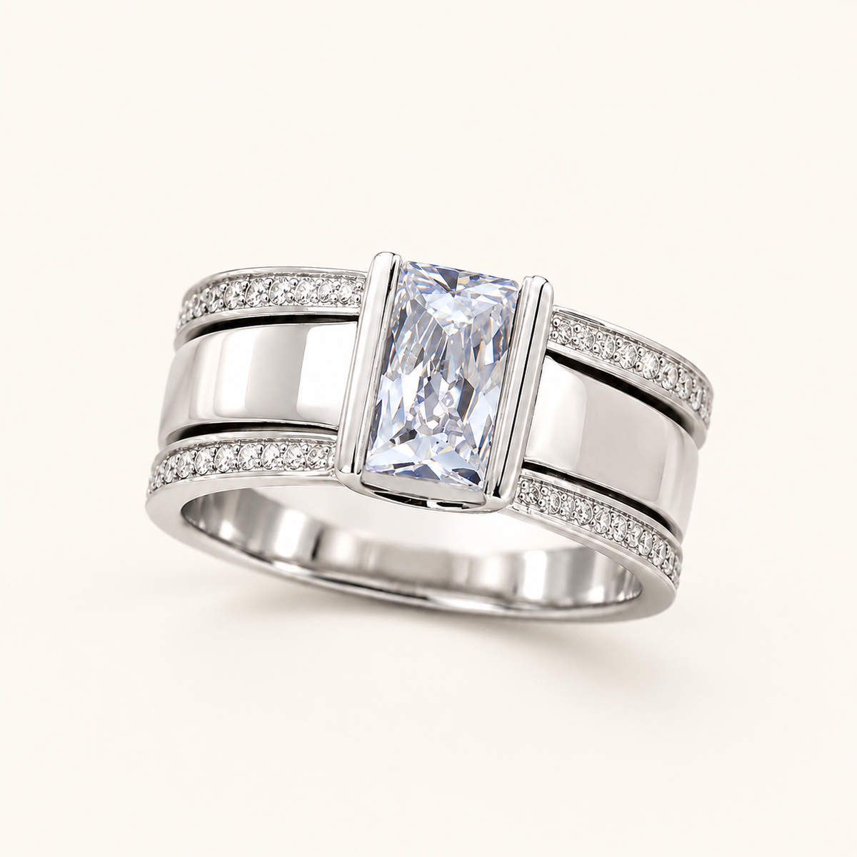 Clemence – Vintage-Ring mit integriertem Akzent