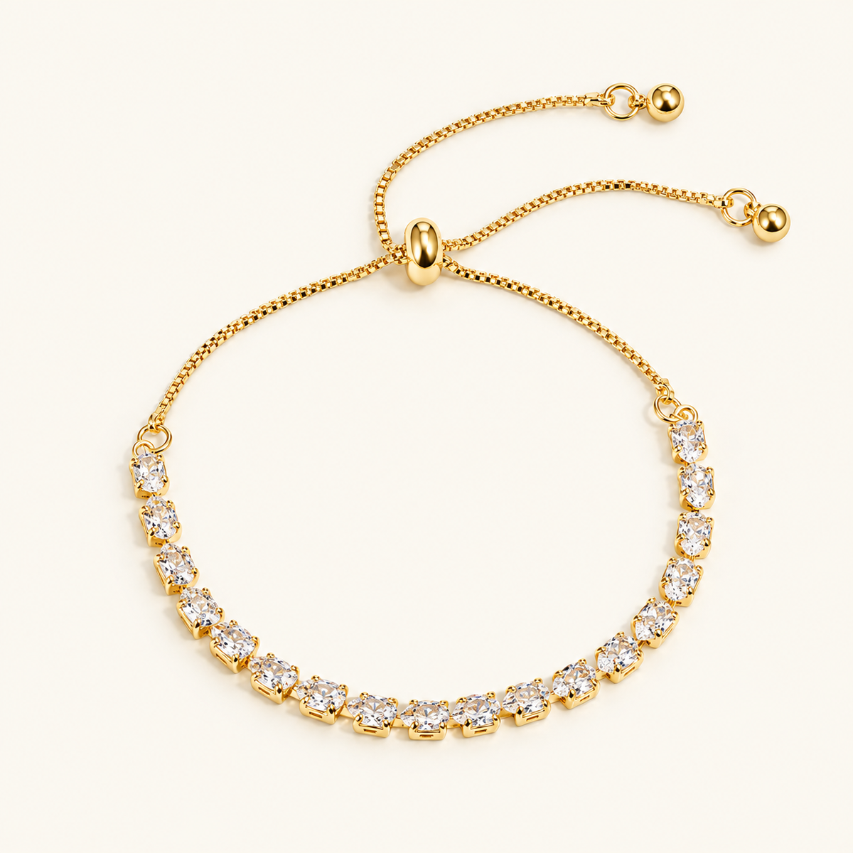 Individuell einstellbares Armband mit glitzernden Akzenten