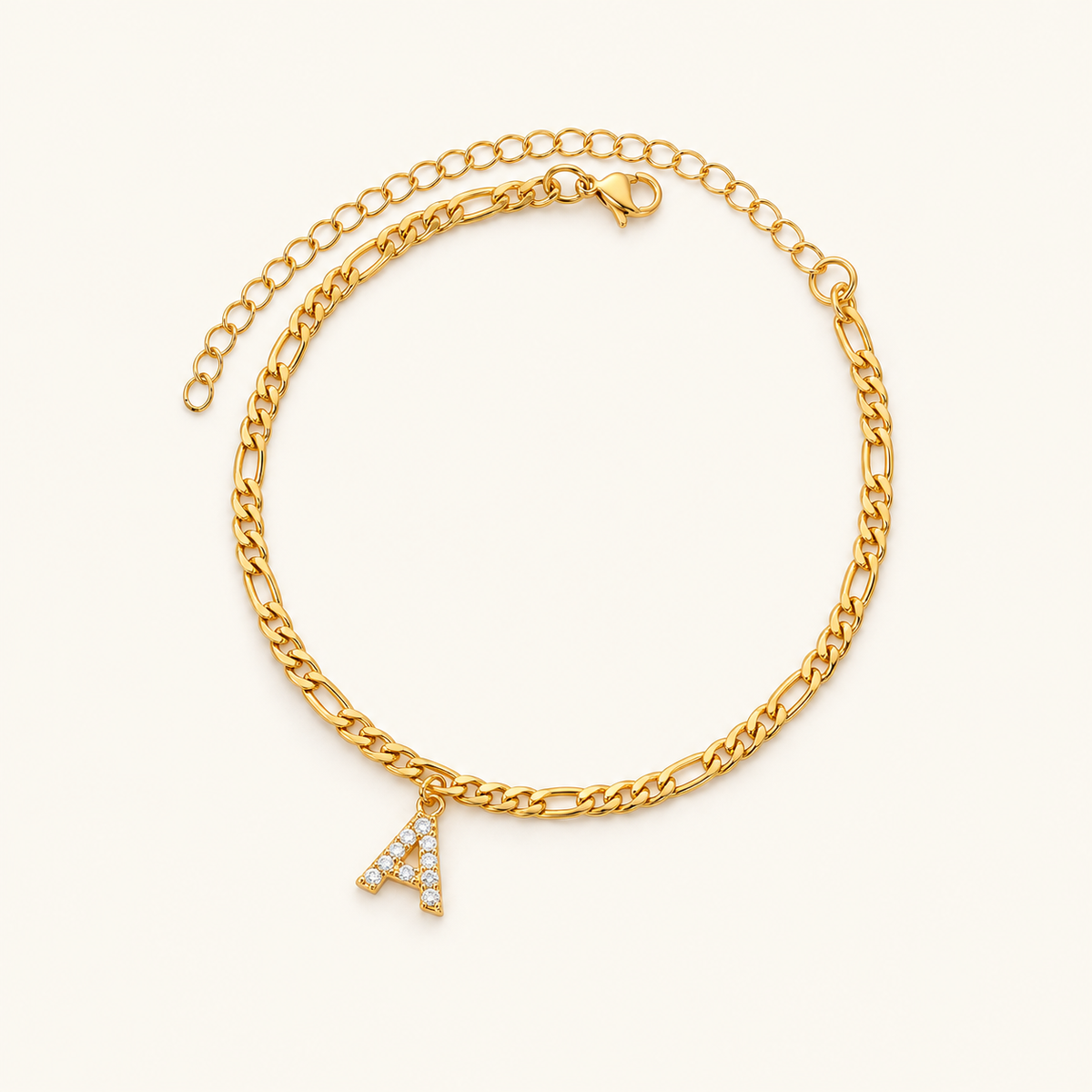 Knöchelarmband mit Initialen - Armband für deinen Knöchel