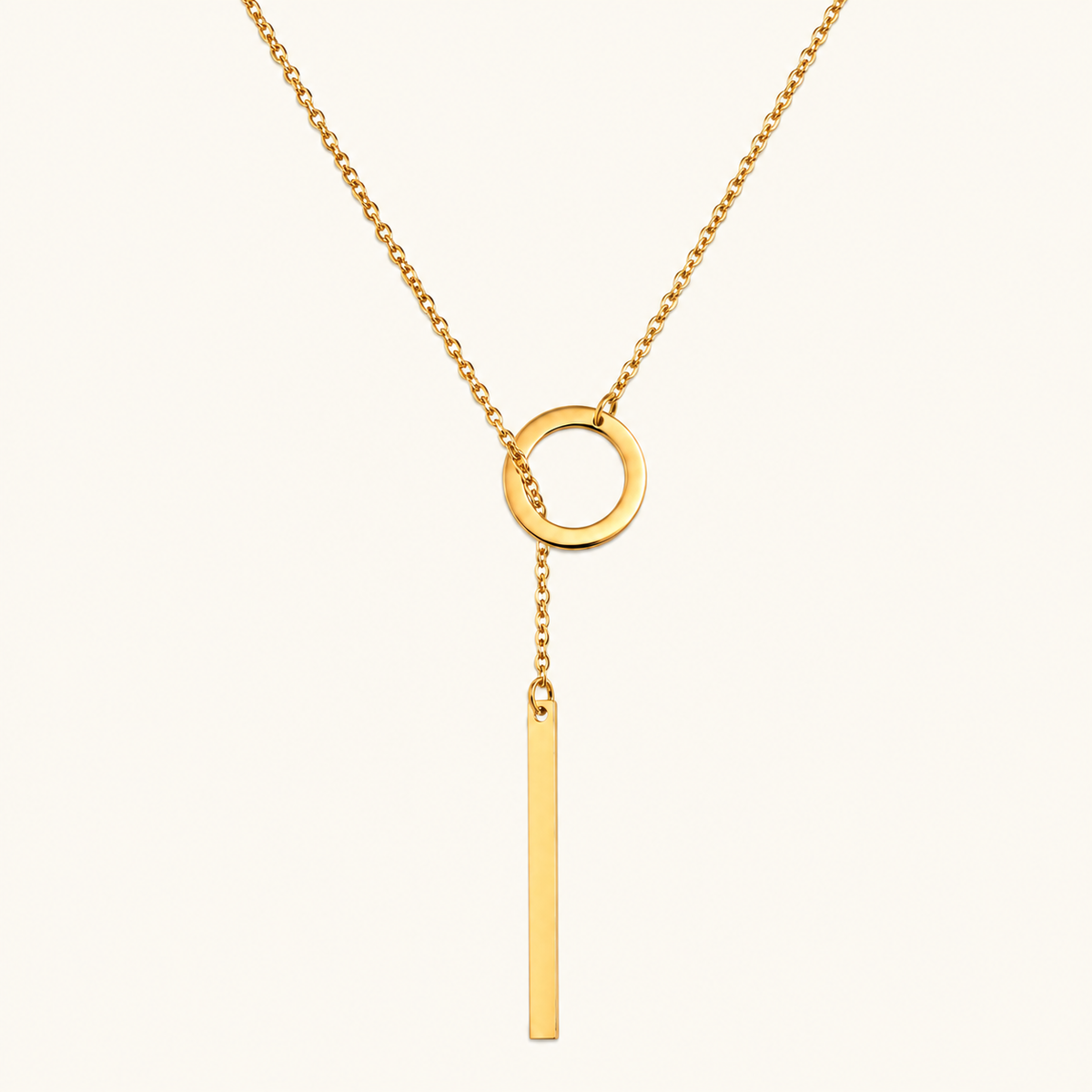 Blythe – Gold Lariat-Halskette mit Stab