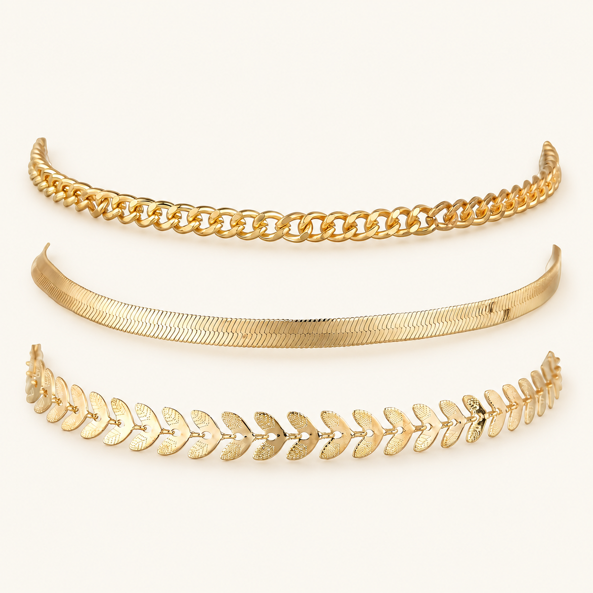 Odelia – Schicke goldfarbene Fußkette