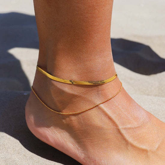 Frida – Goldfarbene Fußkette